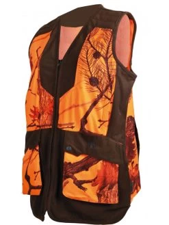 Gilet Chasse Femme Somlys Camouflage Orange/marron