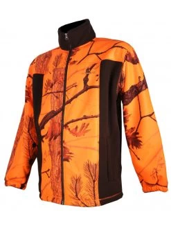 Blouson Polaire Somlys Marron Etcamouflage Orange