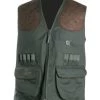 Gilet De Chasse Vert Foncé Broderie Sanglier -Chasse en plein air Ceinture bleu marine Velcro Ares