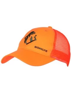 Casquette Chasse Maille Enfant Orange Somlys