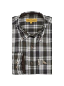 Chemise Chasse Brinon Kaki / Gris Ligne Verney-Carron