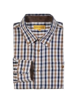 Chemise Chasse Nancay Chasse Bleu / Marron Prohunt