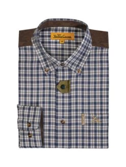 Chemise Chasse Tetras Bleu / Marron Ligne Verney-Carron