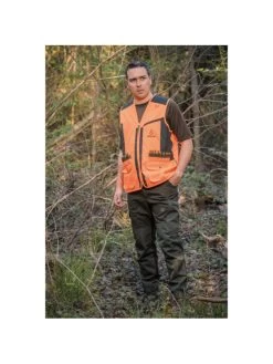 Gilet Chasse Orange Enfant Somlys -Chasse en plein air gilet orange 2