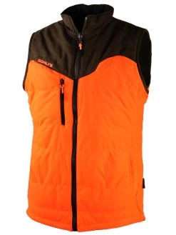 Gilet Chasse Reversible Marron-orange Thermo-hunt -Chasse en plein air gilet reversible marron orange thermo hunt 1