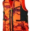 Gilet Chasse Traque Camouflage Orange -Chasse en plein air gilet traque camouflage orange