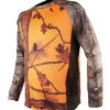 T-shirt Chasse ML Camou Orange Somlys -Chasse en plein air t shirt ml camou orange