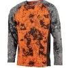 T-shirt Chasse ML Stretch Digital Orange Somlys -Chasse en plein air t shirt ml stretch digital orange
