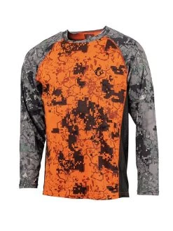 T-shirt Chasse ML Stretch Digital Orange Somlys