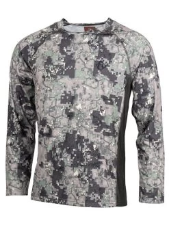 T-shirt Chasse ML Stretch Digital Vert Somlys