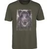 T-Shirt Serigraphie Chasse Kaki - Sanglier