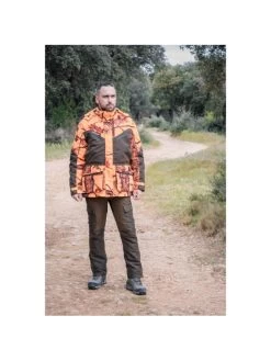 Veste Chasse Chaude Camo Orange Somlys -Chasse en plein air veste chaude camo orange 3