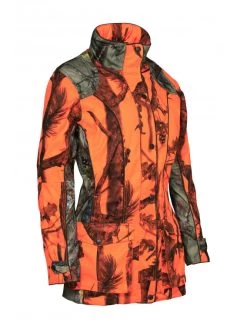 Veste Chasse Femme Percussion Brocard Ghostcamo Blaze And Black Orange