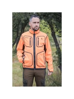 Veste Chasse Polar Reverse Orange-marron Somlys -Chasse en plein air veste polar reverse orange marron 5