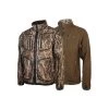 Veste Chasse Polar Reverse Roseaux-marron Somlys -Chasse en plein air veste polar reverse roseaux marron