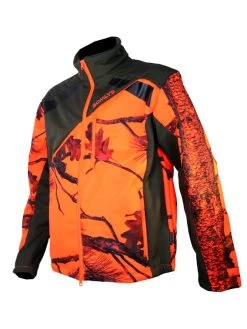 Veste Chasse Softshell Camouflage Orange New Tek